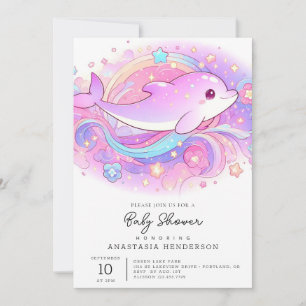 Magische Dolphin-Babydusche Einladung