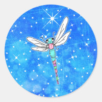 Magische Dragonfly Nachtzeit Glitzern