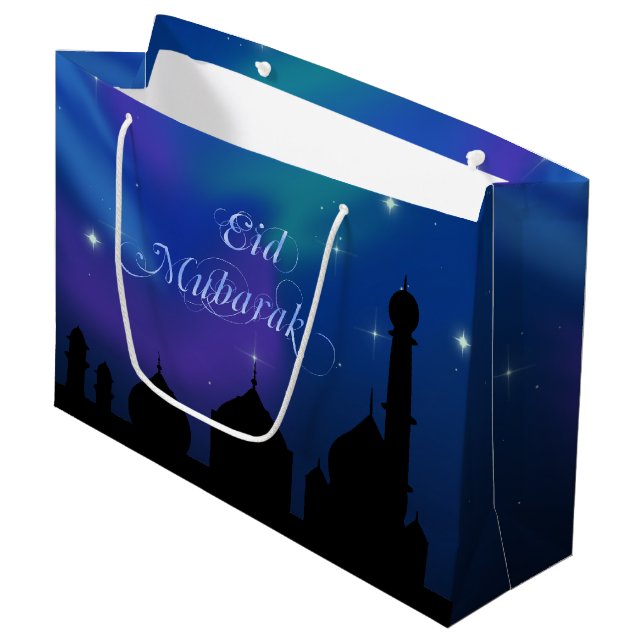 Magische Eid Nacht - große Geschenk-Tasche Große Geschenktüte (Vorderseite Schrägansicht)