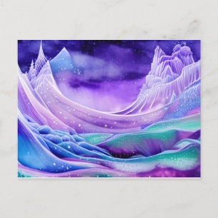 Magische eingefrorene Eismeere  Digitale Kunst   Postkarte