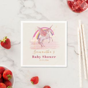 Magische Einhorn-Baby-Shower-Party Serviette