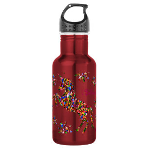 Magische Einhorn-Blume Ich glaube, personalisieren Edelstahlflasche