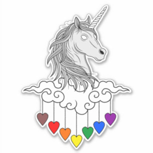 Magische Einhorn-Illustrationsdesign-Kunst Aufkleber