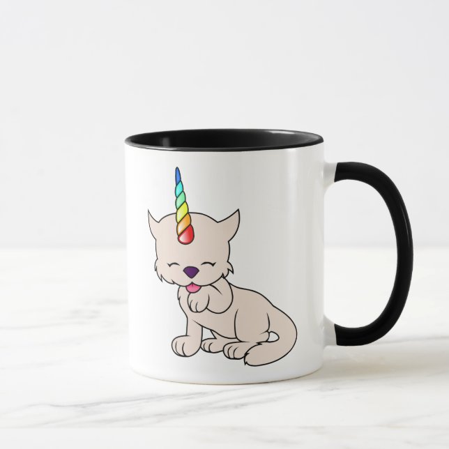 Magische Einhorn Katze = Kittycorn Tasse (Rechts)