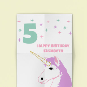 Magische Einhorn-Mädchen-Geburtstag Poster