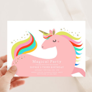 Magische Einhorn-Party Einladung