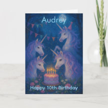 Magische Einhörner Mystische Anpassbare Geburtstag