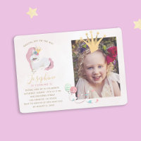 Magische Einhornmädchen in Rosa und Gold Foto Gebu