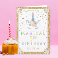 Magische Einhornmädchen jeden Geburtstag