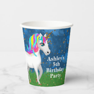 Magische Einhornpapiergruppen Pappbecher