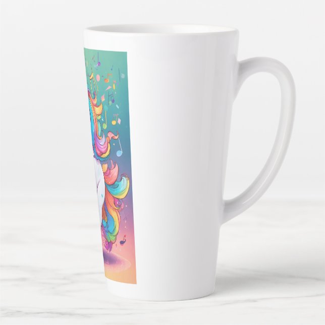 "Magische Einhornträume: Gedrucktes Einhorn Milchtasse (Rechts)