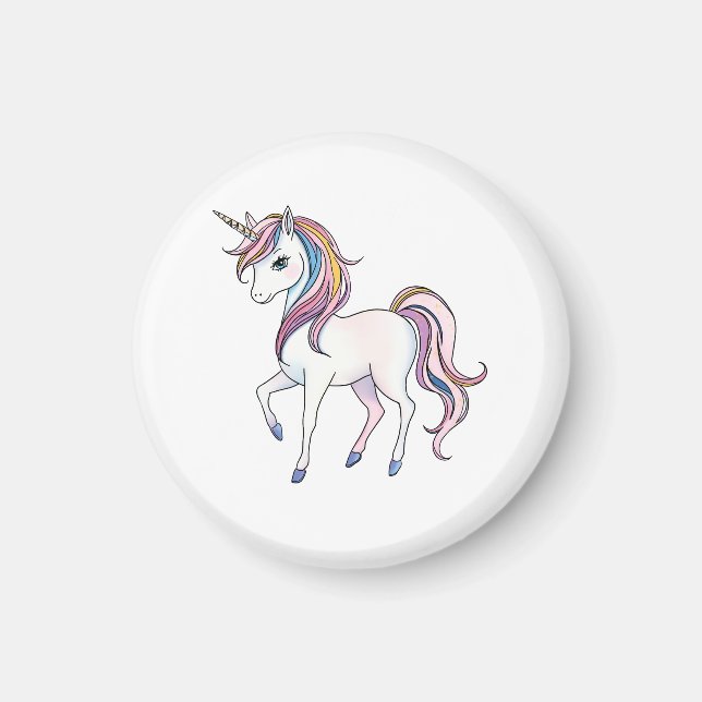 Magische Einhornträume - Whimsical Fantasy Design Magnet (Vorne)