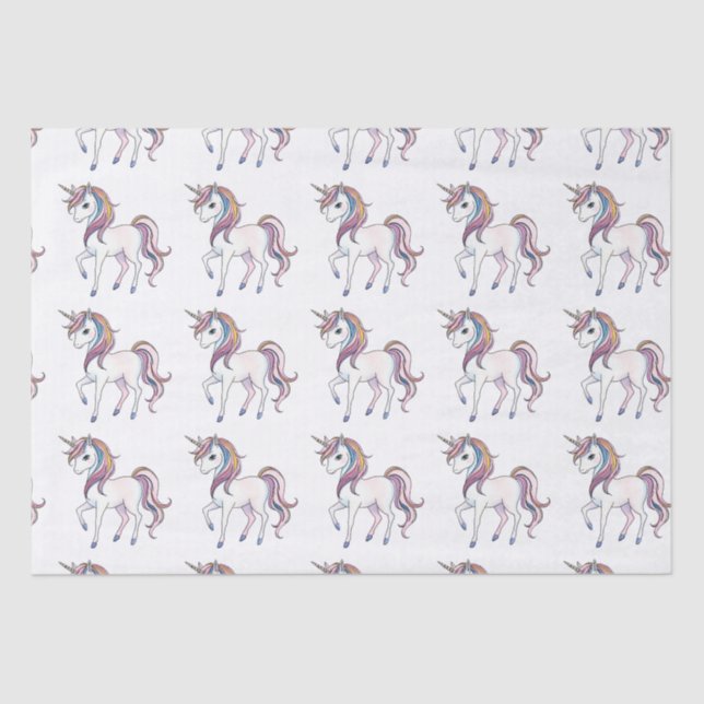 Magische Einhornträume - Whimsical Fantasy Design Seidenpapier (Vorderseite)