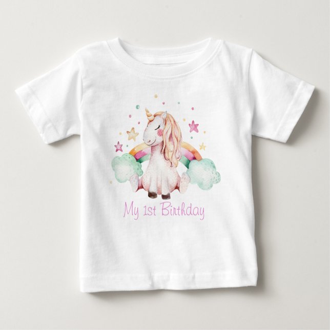 Magische Einhornwelt Baby T-shirt (Vorderseite)