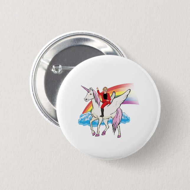 Magische Elisabeth Warren Button (Vorne & Hinten)