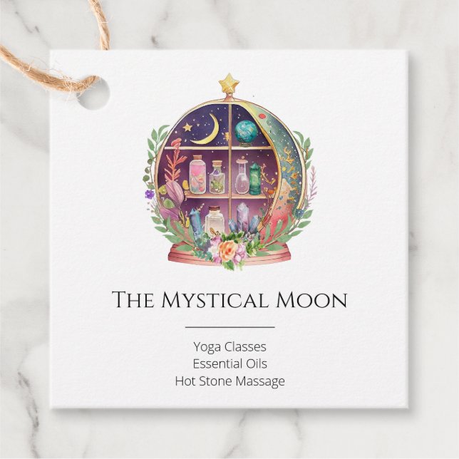 Magische Essenzielle Öle Apotheke Yoga Kristalle Geschenkanhänger (Vorderseite)