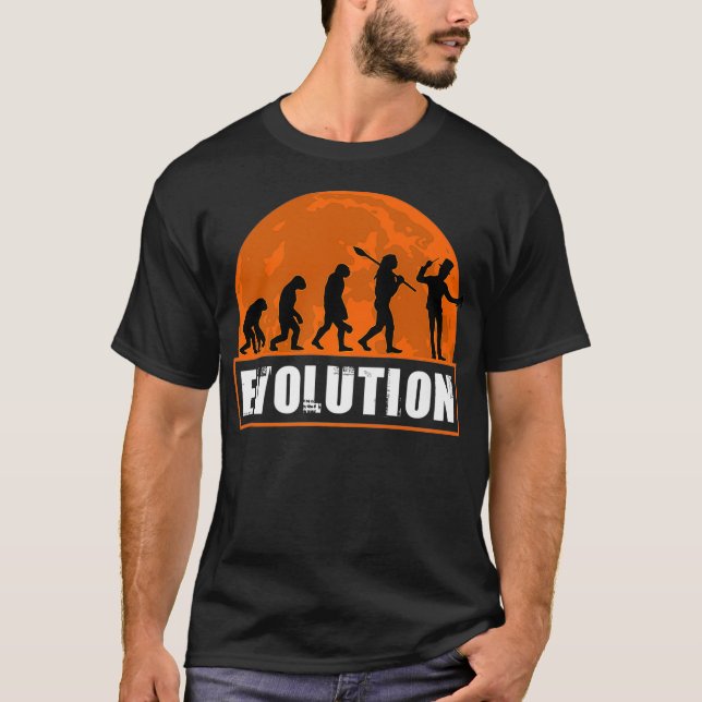 Magische Evolution Funny Human Evolution für Magie T-Shirt (Vorderseite)