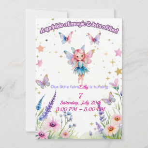 Magische Fairy Birthday Einladung für Mädchen