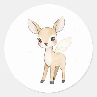 Magische Fairy Deer Sticker Wasserfarbe Druck