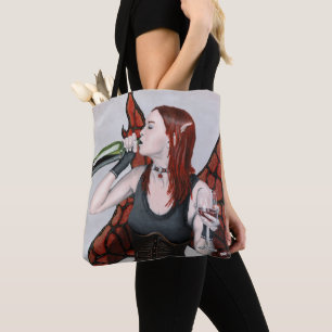 Magische Fairy Drinking Wine Fantasy Grafische Tas