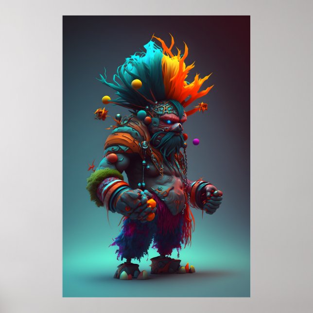 Magische Fantasie Kunst für Kinder Poster (Vorne)