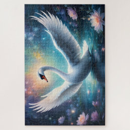 Magische Fantasie schwan Mitternachtssee Seelliken Puzzle