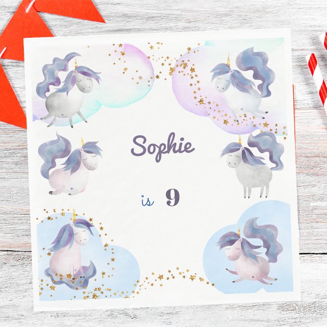 Magische Fantasie vereint Kindergeburtstag Serviette (Von Creator hochgeladen)