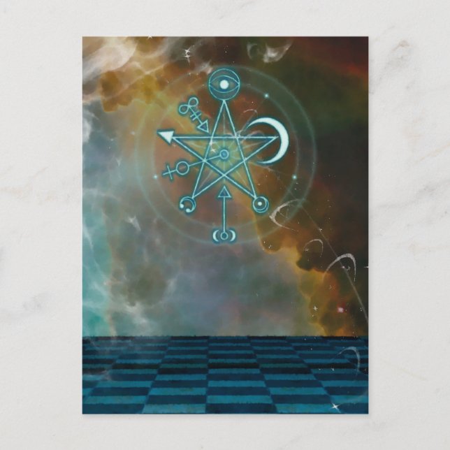 Magische Fantasiepostkarte Postkarte (Vorderseite)