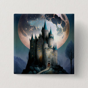 Magische Fantasy Burg Vollmond Button