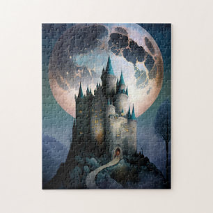 Magische Fantasy Burg Vollmond Puzzle
