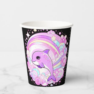 Magische Fantasy Dolphin Baby Dusche Pappbecher