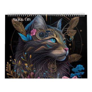 Magische Fantasy-Katzen - künstlerische Intelligen Kalender
