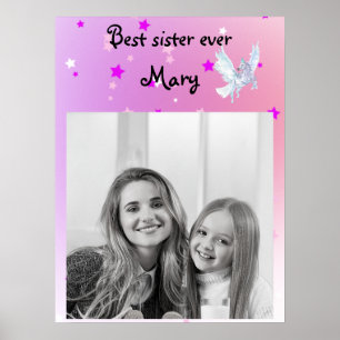 Magische Farbe Start weiß Einhorn Poster