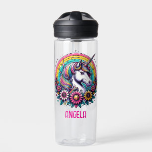 Magische Farbenspiel-Einhorn und Regenbogen Person Trinkflasche