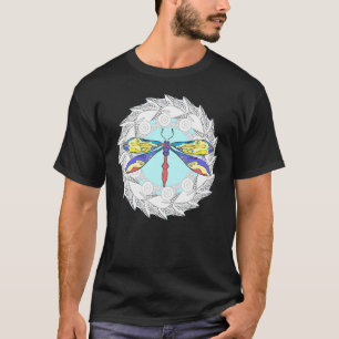Magische farbige Libelle Mandala 1 T-Shirt