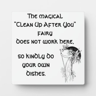 Magische Fee "Clean Up After You" Fotoplatte
