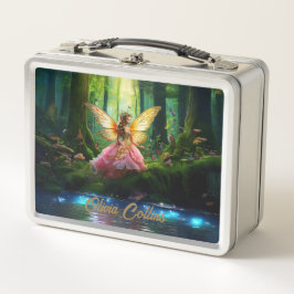 Magische Fee im Wald Metall Brotdose