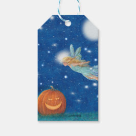 Magische Fee und Jack O'Lantern Halloween-Party Geschenkanhänger