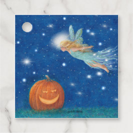 Magische Fee und Jack O'Lantern Halloween-Party Geschenkanhänger