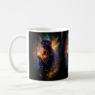 Magische Fee verzauberter Forest Fantasy Pixie Sta Kaffeetasse