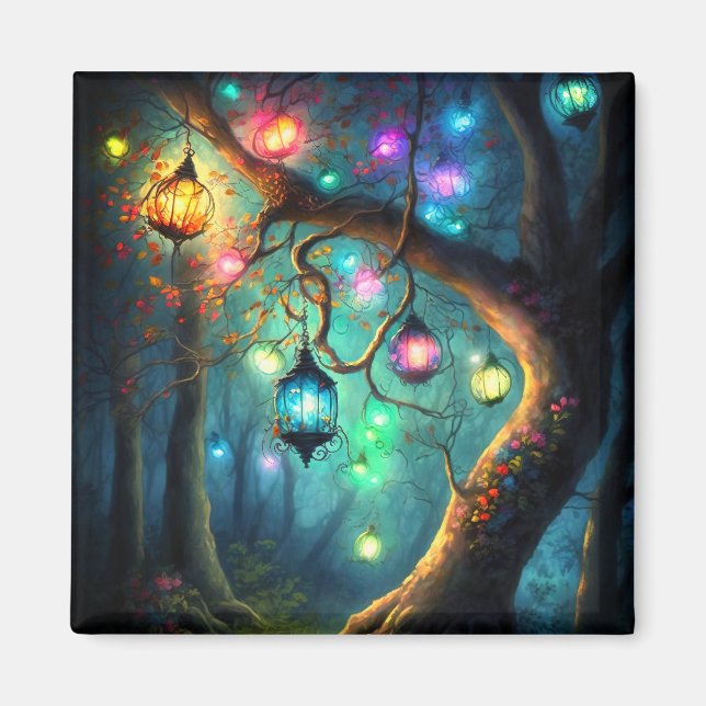 Magische Fee verzauberter Forest Fantasy Pixie Sta Magnet (Vorne)
