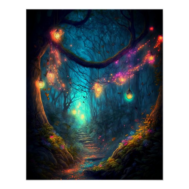 Magische Fee verzauberter Forest Fantasy Pixie Sta Poster (Vorderseite)