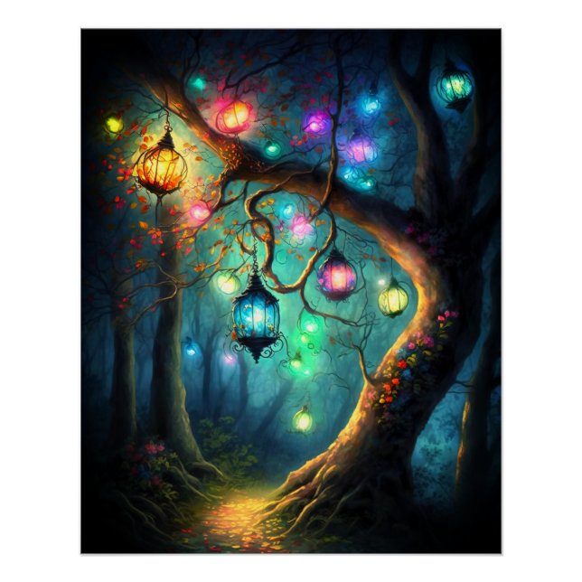 Magische Fee verzauberter Forest Fantasy Pixie Sta Poster (Vorderseite)