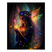 Magische Fee verzauberter Forest Fantasy Pixie Sta