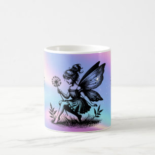 magische Feen in holografischer Fantasie Kaffeetasse