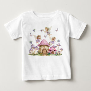 Magische Feen rosa Pilze Baby T-shirt