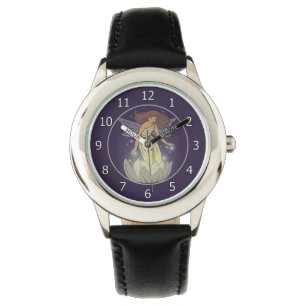 Magische feenhafte weiße armbanduhr