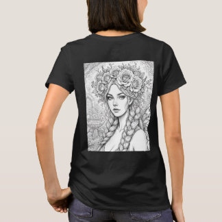 Magische Feenlinienkunst – Doppelseitiges Fae-T-Sh T-Shirt
