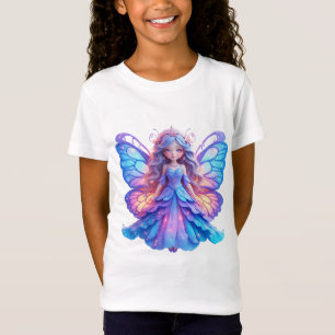 Magische Feenprinzessin mit leuchtendem Schmetterl T-Shirt