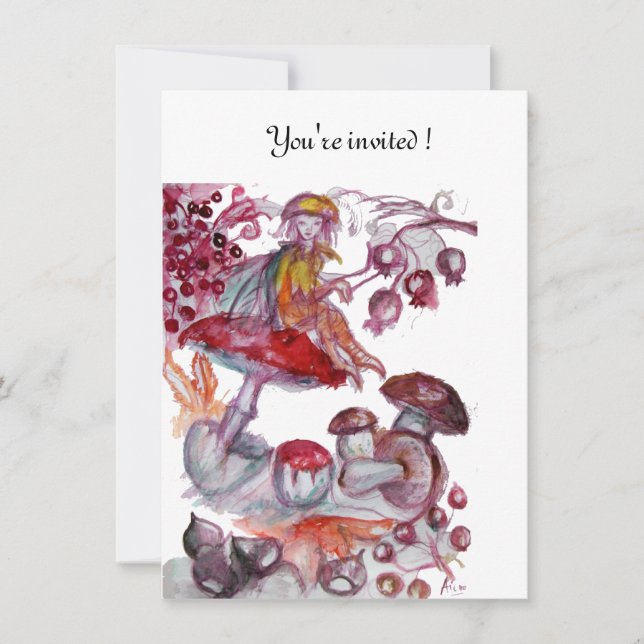 MAGISCHE FOLLETT DER MUSHÖME EINLADUNG (Vorderseite)